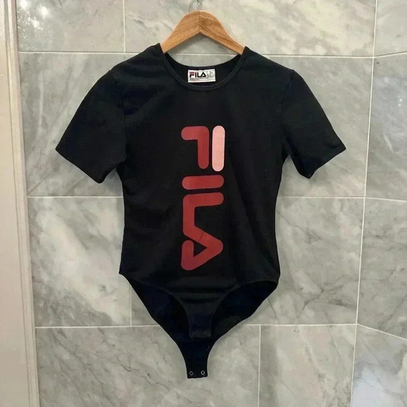 Quinn logo Fila bodysuit Size Small - Picture 2 of 4